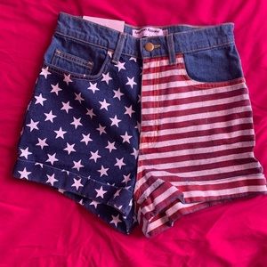 American Apparel Denim High Waist Shorts, NWT, 27